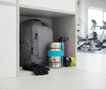 Prismora Center Insulated Vacuum Food Jar, 13.5 oz Leak-Proof Stainless Steel Food Jar for Hot & Cold Meals, BPA-Free, Dishwasher Safe, Portable & Durable Food Storage Container (Blue)