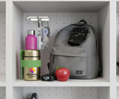 Prismora Center Insulated Vacuum Food Jar, 13.5 oz Leak-Proof Stainless Steel Food Jar for Hot & Cold Meals, BPA-Free, Dishwasher Safe, Portable & Durable Food Storage Container (Green)