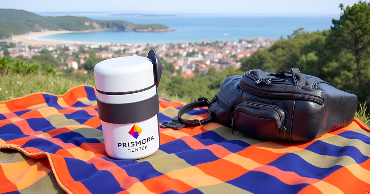 Prismora Center Insulated Vacuum Food Jar, 13.5 oz Leak-Proof Stainless Steel Food Jar for Hot & Cold Meals, BPA-Free, Dishwasher Safe, Portable & Durable Food Storage Container (White)